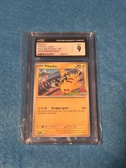 Pokemon Pikachu SVP190 S&V World Championship 2024 Promo CGC 9 - Image 1