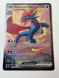 2025 Pokemon Scarlet & Violet Journey Together #187 Salamence ex SIR - Image 2