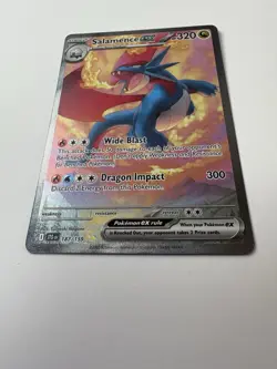 2025 Pokemon Scarlet & Violet Journey Together #187 Salamence ex SIR - Image 3