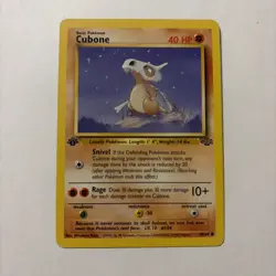 CUBONE Jungle Series POKEMON Non-Holo 1st Edition 1999 Trading Card 50/64 TCG - Image 1