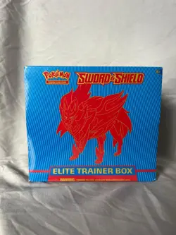 Pokemon Sword and Shield Base Set Elite Trainer Box ETB Pair Zacian & Zamazenta - Image 1