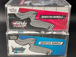 2x Pokemon Black Bolt White Flare Sealed Booster Bundle Display Case W/Acrylic - Image 4
