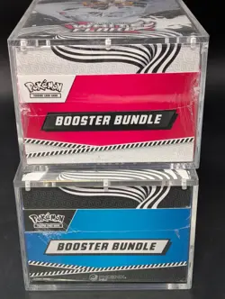 2x Pokemon Black Bolt White Flare Sealed Booster Bundle Display Case W/Acrylic - Image 5