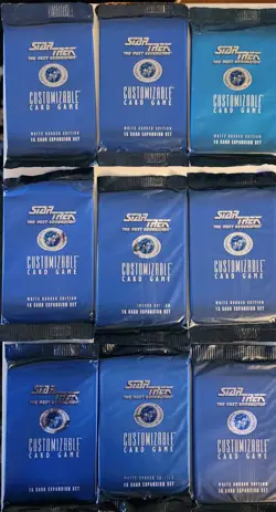 Star Trek The Next Generation CCG Limited 15 Card Expansion Set Sealed 10 Packs - Image 1
