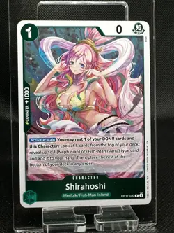ONE PIECE ENGLISH CARD GAME RARE HOLO CARTE CARTE SHIRAHOSHI OP11-030 R EN MINT - Image 1