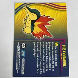 Pokemon Card - Cyndaquil #155 - Johto Series - Topps - Image 2