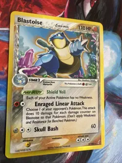 Pokemon TCG Blastoise EX Crystal Guardians Holo Card 2/100 Delta Species MpU - Image 2