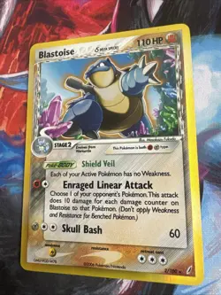 Pokemon TCG Blastoise EX Crystal Guardians Holo Card 2/100 Delta Species MpU - Image 3