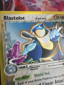 Pokemon TCG Blastoise EX Crystal Guardians Holo Card 2/100 Delta Species MpU - Image 4