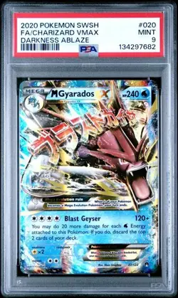 Pokemon PSA 9 Breakpoint Mega Gyarados EX 2016 Holo 27/122 (ERROR PSA LABEL) - Image 1