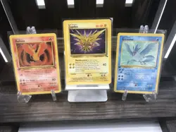 Zapdos Moltres Articuno Fossil Set Pokemon (Two 1st Editions) Non-Holo Rare 1999 - Image 1
