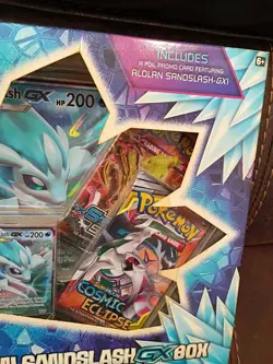 Pokemon TCG: Alolan Sandslash Gx Box Sealed Unified Minds + Cosmic Eclipse Read - Image 3