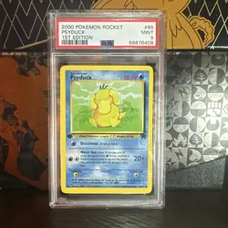 Psyduck 1st Ed. Pokemon Team Rocket PSA 9 MINT 2000 - Image 1