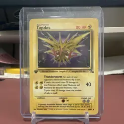 Pokemon Zapdos Fossil 30/62 1st Edition Rare Regular 80 HP English - Image 1