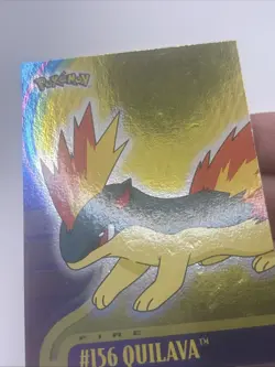 2001 Topps Pokemon Johto Series 1 Foil #156 Quilava - Image 3
