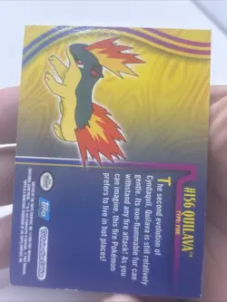 2001 Topps Pokemon Johto Series 1 Foil #156 Quilava - Image 4