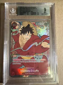 Monkey.D.Luffy (English Version 1st Anniversary Set) ST10-006 One Piece BGS 9 - Image 1