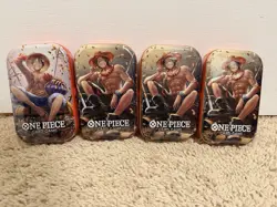 LOT OF 4X - One Piece Mini Tin Vol.2 English 2 Packs Of OP 13 + Promo Pack - Image 1