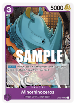 OP03-069 Minorhinoceros :: Common One Piece TCG Card :: OP03: Pillars of Strengt - Image 1