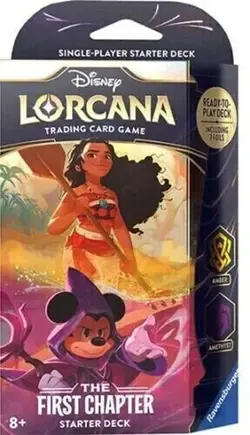 Disney Lorcana: The First Chapter Starter Deck (Amber & Amethyst) Factory Sealed - Image 1