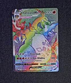 Pokemon TCG Champions Path Rainbow Charizard VMAX Secret Rare Card 74/73 NM/M - Image 1
