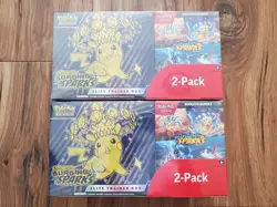 (LOT OF x2) Pokemon TCG: Surging Sparks ETB + Booster Bundle Costco Bundles - Image 1
