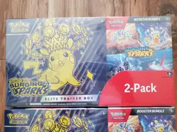 (LOT OF x2) Pokemon TCG: Surging Sparks ETB + Booster Bundle Costco Bundles - Image 2