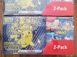 (LOT OF x2) Pokemon TCG: Surging Sparks ETB + Booster Bundle Costco Bundles - Image 3