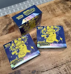Pokemon Surging Sparks Elite Trainer Box ETB Pokemon Centre New/Sealed X3 Bundle - Image 1