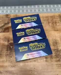 Pokemon Surging Sparks Elite Trainer Box ETB Pokemon Centre New/Sealed X3 Bundle - Image 5