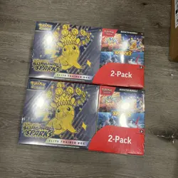 Pokemon TCG Surging Sparks ETB + Booster Bundle Costco 2-pack Sealed New Lot x2 - Image 1