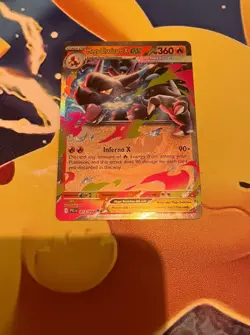 Mega Charizard Ex 013/094 Phantasmal Flames Pokemon Card Pack Fresh Near Mint - Image 1