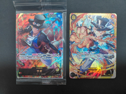 One Piece Card Sabo Promo ST13-001 Sealed OP07-118 Secret Rare Holo Foil Japan - Image 2