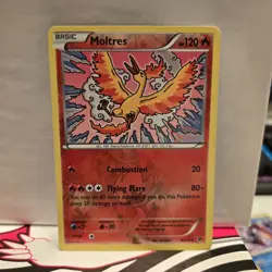 Pokemon Moltres 9/124 Rare Reverse Holo XY Fates Collide - Image 1