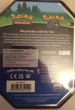 Pokemon GO w/ Blissey Tin: 1 foil promo card, 1 additional foil card, 4 Booster - Image 2