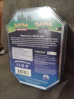 Pokemon GO Tin - Pikachu Promo - 4 Pokemon Card Booster Packs - Sticker Sheet - Image 3