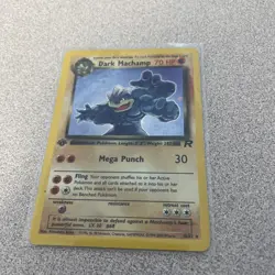 Dark Machamp 10/82 Pokemon Card Holo First Edition Team Rocket 1st Edition LP - Image 3