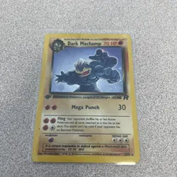 Dark Machamp 10/82 Pokemon Card Holo First Edition Team Rocket 1st Edition LP - Image 5