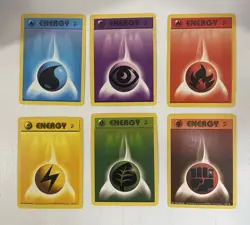 Pokemon WOTC TCG Vintage Base Set 2 Energy 73 Card Lot MP to LP - Image 1