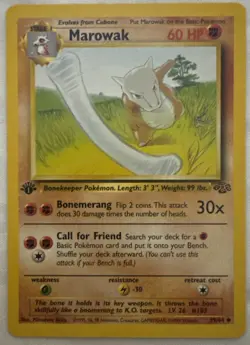Pokemon TCG Marowak 39/64 Uncommon Jungle 1st Edition Near Mint NM - Image 1