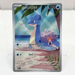 Pokemon TCG Misty's Lapras Destined Rivals 194/182 Illustration Rare Card - Image 1