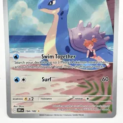 Pokemon TCG Misty's Lapras Destined Rivals 194/182 Illustration Rare Card - Image 3