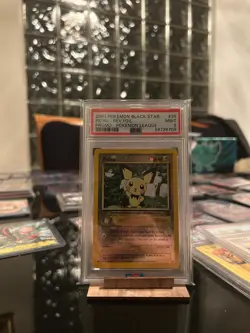 2001 Pokemon Black Star Promo Pichu Reverse Foil Pokemon League PSA 9 #35 - Image 1
