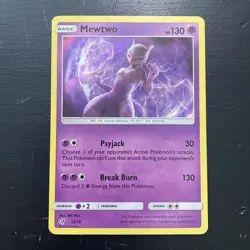 Pokemon Mewtwo Detective Pikachu 12/18 Holo Rare - Image 1
