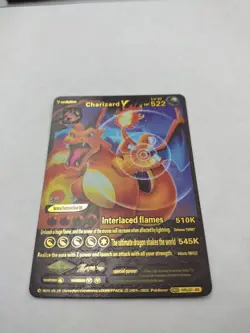 Charizard V Black Foil Fan Art Pokemon Display Card - Image 1