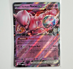 Team Rocket's Mewtwo ex SVP 216 Black Star Promo 2025 Holo Pokemon Card TCG - D - Image 1