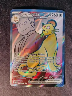 Pokemon TCG Team Rockets Persian EX Full Art 219/182 Destined Rivals Ultra Rare - Image 1