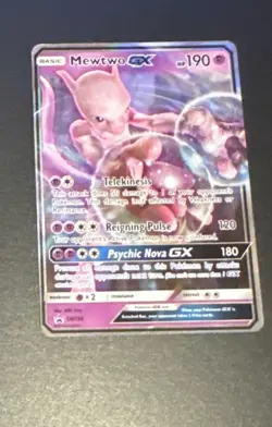Mewtwo GX TCG Sun & Moon SM196 Black Star Promo Ultra Rare Holo Card Pokemon TCG - Image 2