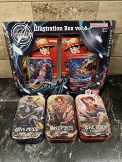 One Piece Tin Pack Set Vol. 2 OP-13 and One Piece Illustration Box Vol 6 - Image 1