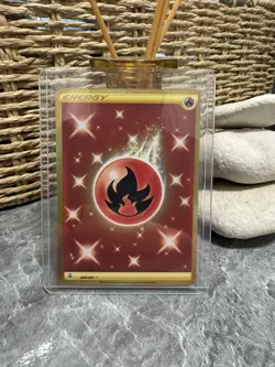 Pokemon TCG Fire Energy Fusion Strike Holo Card 284/264 Secret (NM) - Image 1